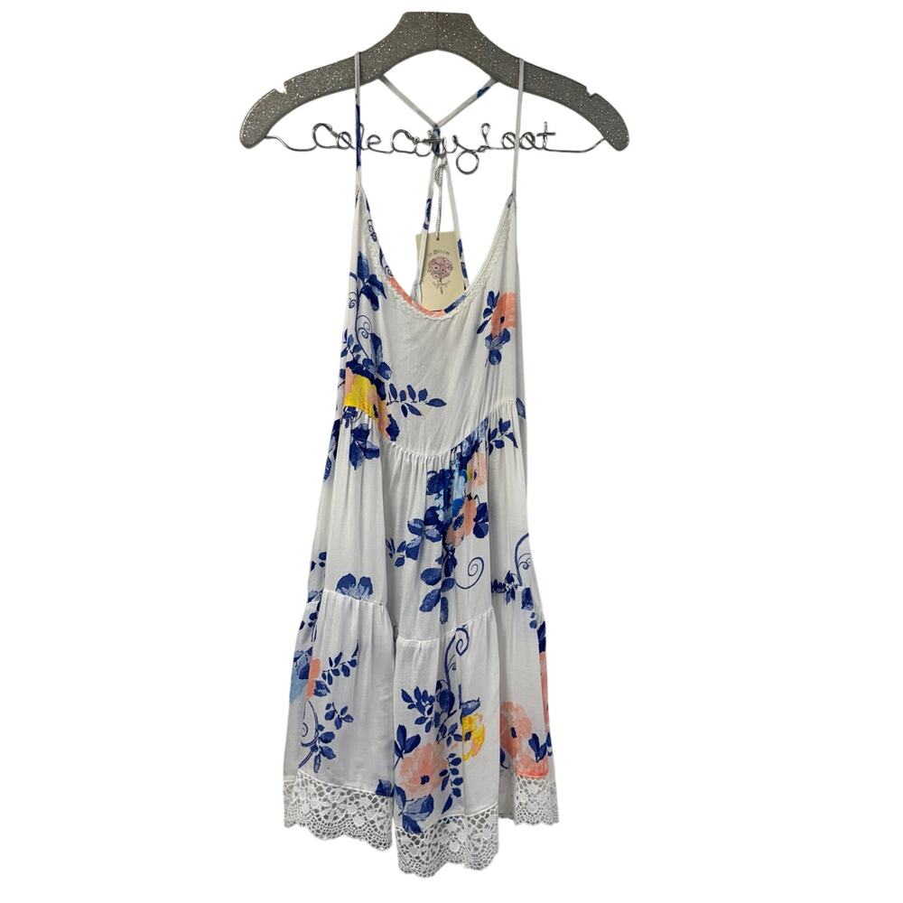 Inbloom by Jonquil Floral Mini Dress Medium Y Back 100% Rayon